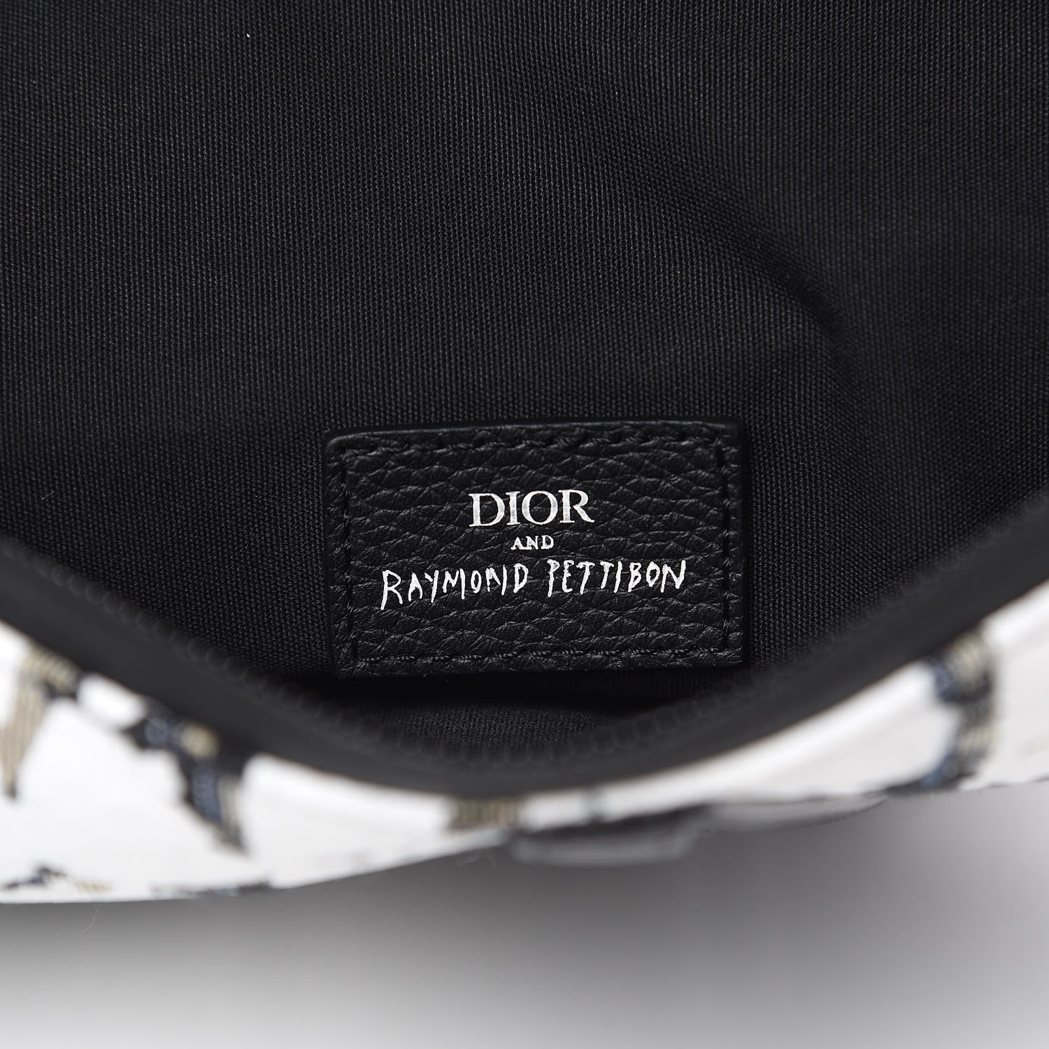 Christian Dior X RAYMON PETTIBON Oblique Mens Saddle Bag Blue White 6 of 10