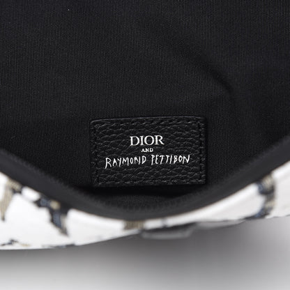 Christian Dior X RAYMON PETTIBON Oblique Mens Saddle Bag Blue White 6 of 10