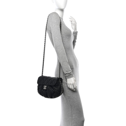 Chanel Washed Lambskin Quilted Mini Chain Around Messenger Black 2 of 10