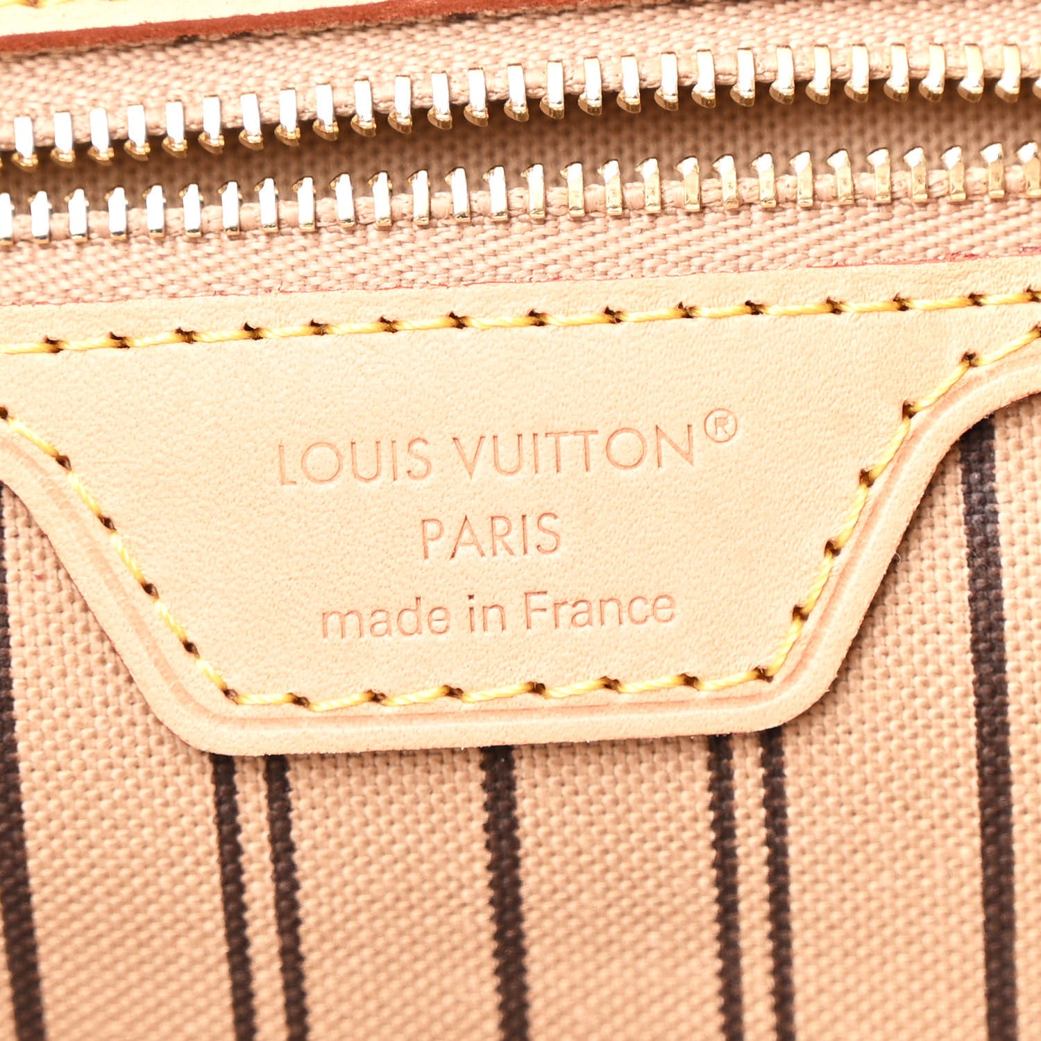 Louis Vuitton Monogram Stamped Inside Out Neverfull Bandouliere GM Beige 6 of 9