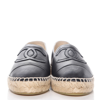 Chanel Lambskin CC Espadrilles 36 Dark Navy 3 of 9