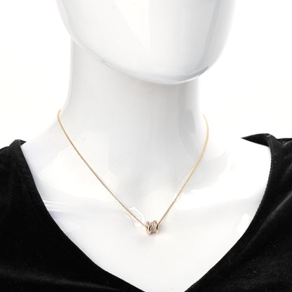 Bulgari 18K Rose Gold Diamond Small B.Zero1 Pave Pendant Necklace 2 of 8