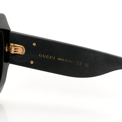 Gucci Square Frame Glitter GG0102S Sunglasses Black 6 of 8