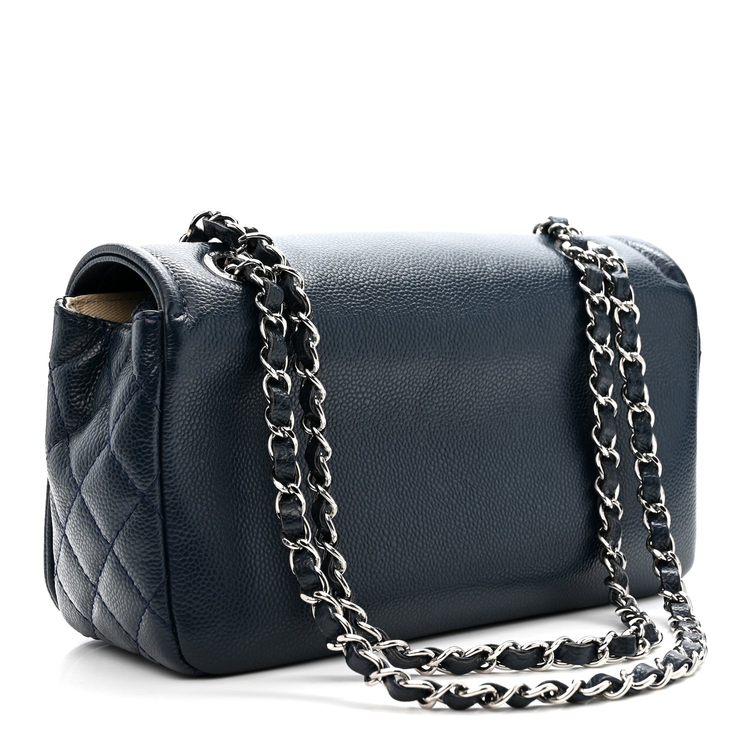 Chanel Caviar Medium Timeless CC Flap Navy Blue 3 of 11