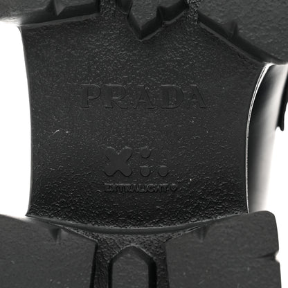 Prada Spazzolato Rois Metal Triangle Logo Mens Monolith 60mm Loafers 6 Black 8 of 8