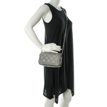 Stella McCartney Shaggy Deer Quilted Falabella Crossbody Bag Light Grey 2 of 9