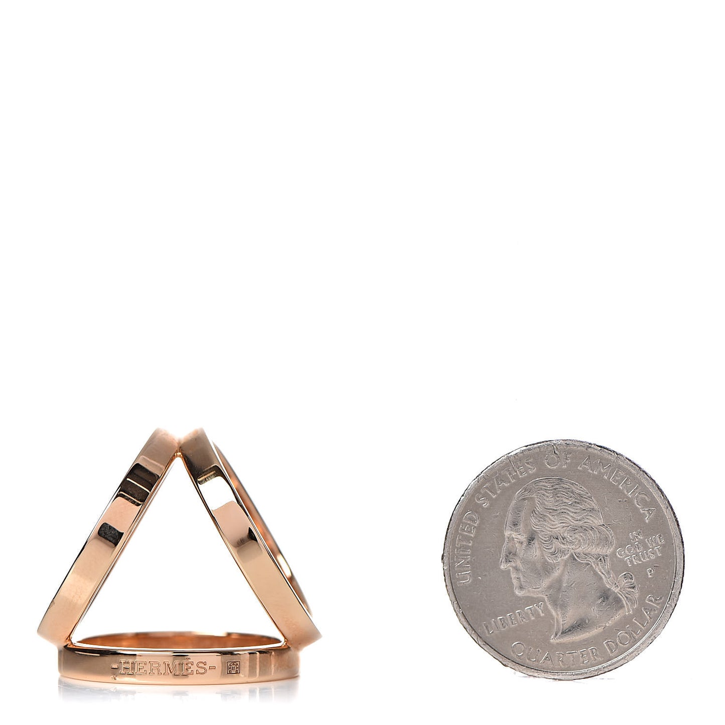 Permabrass Rose Gold Plated Trio Scarf Ring