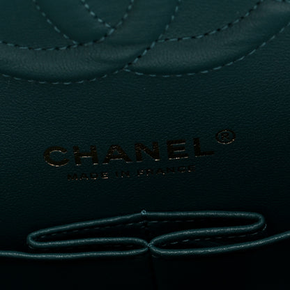 Chanel Shaded Patent Calfskin Quilted Medium Double Flap Green Blue 6 of 11