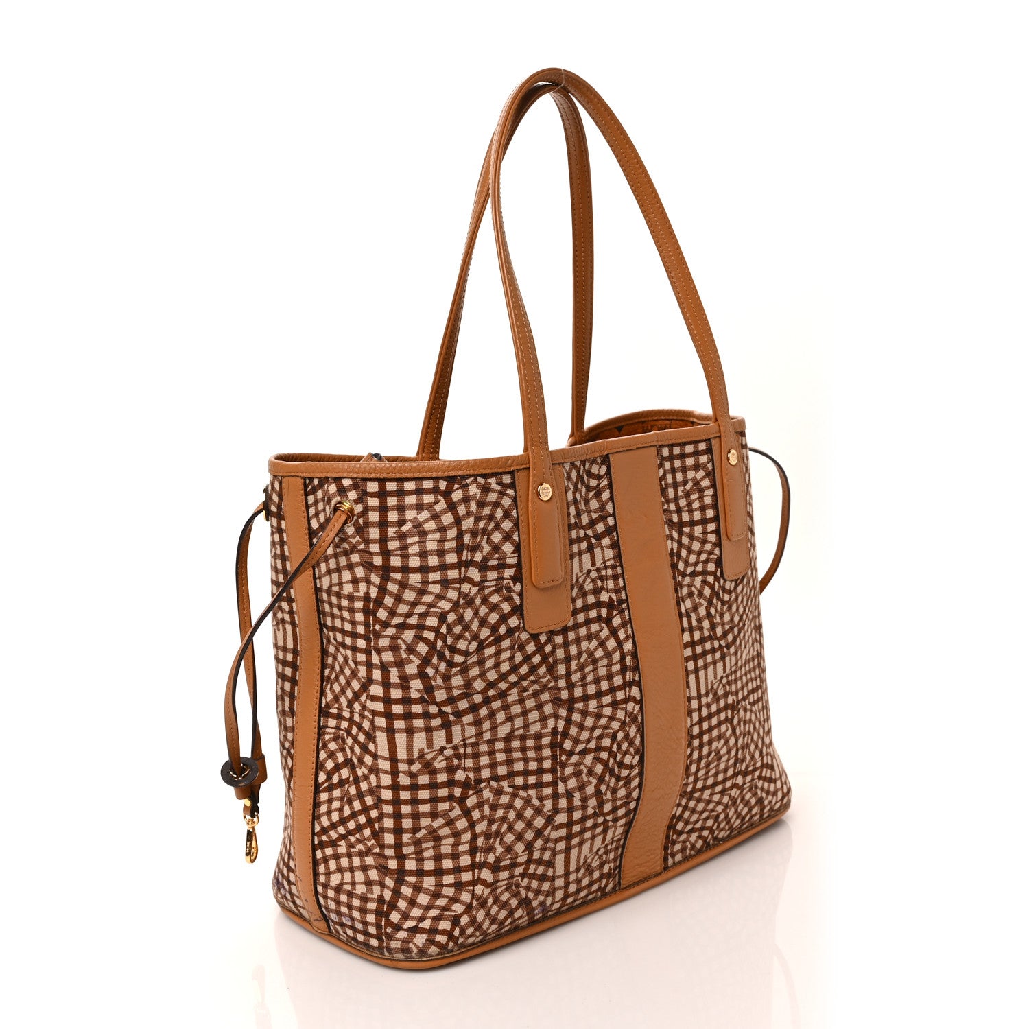 MCM Visetos Medium Liz Reversible Shopper Tote Cognac 10 of 15