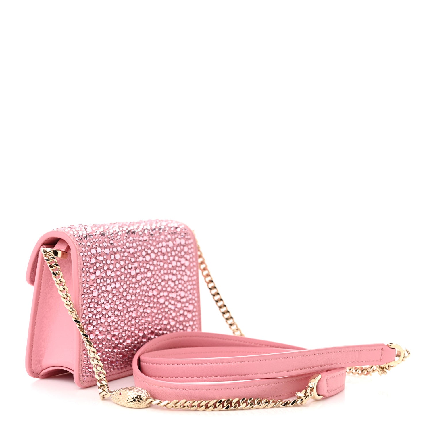 Bulgari Crystal Serpenti Forever Crossbody Pink 3 of 9