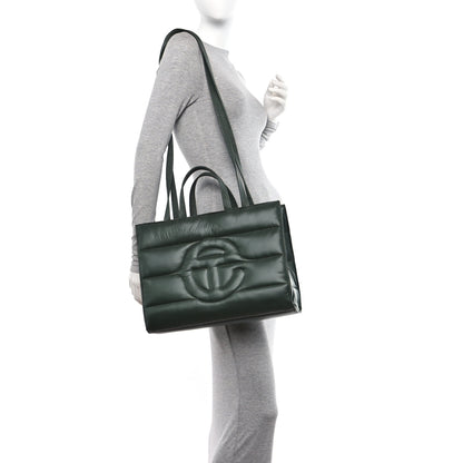 Telfar Nylon Medium Puff Shopping Bag Green 2 of 12
