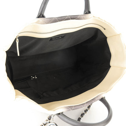 Chanel Caviar Ombre Large Shopping Tote White 5 of 7