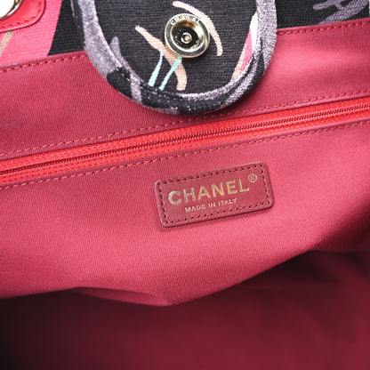 Chanel Velvet Calfskin Medium Deauville Tote Pink Multicolor 7 of 11