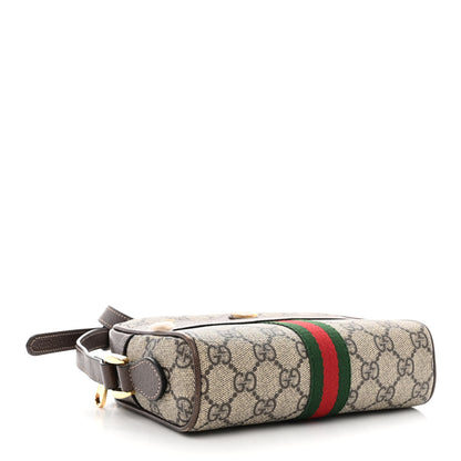 Gucci GG Supreme Monogram Web Mini Ophidia Shoulder Bag Brown 4 of 12