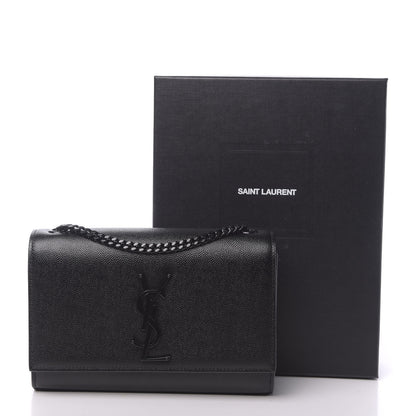 Saint Laurent Grain De Poudre Small Monogram Kate Satchel Black 10 of 10