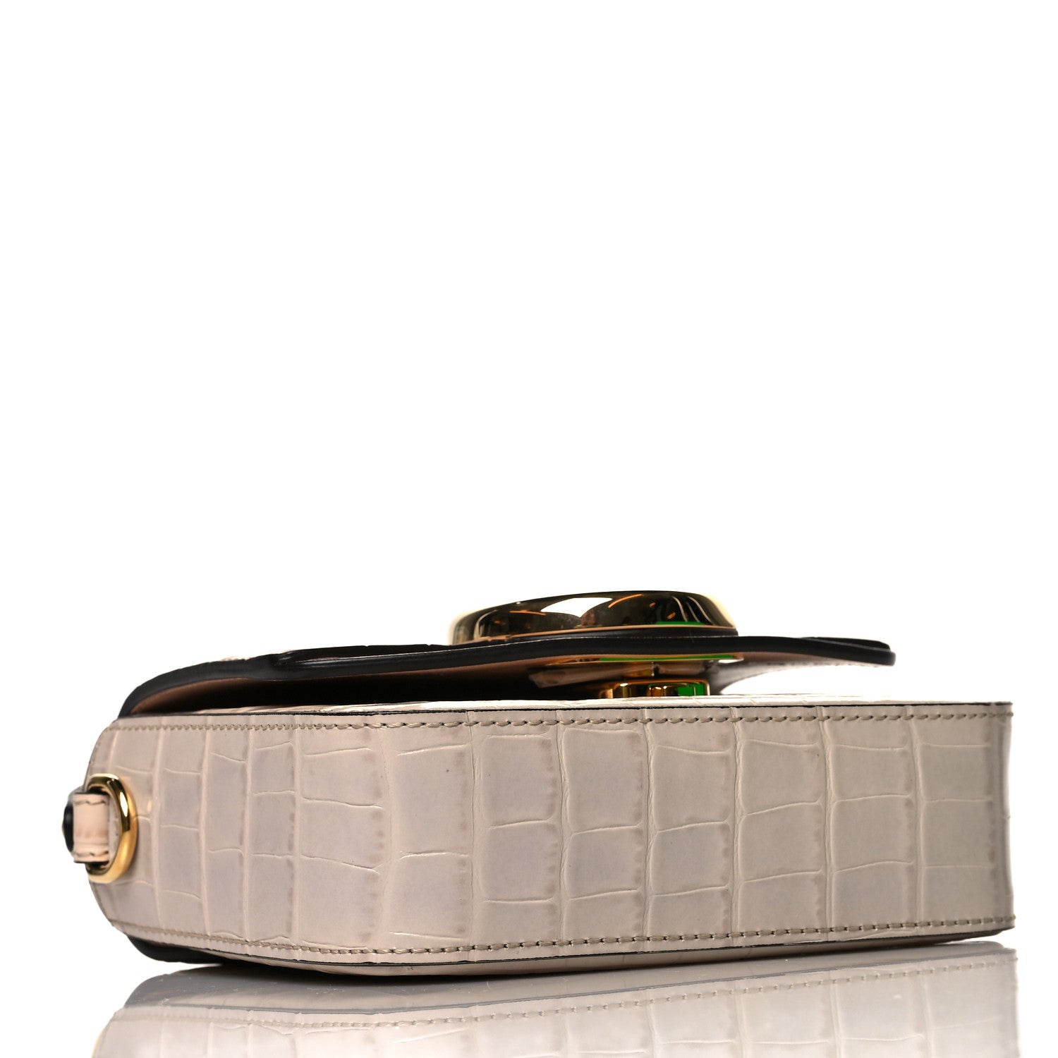 Chloe Calfskin Crocodile Embossed Mini C Double Carry Cement Pink 4 of 9