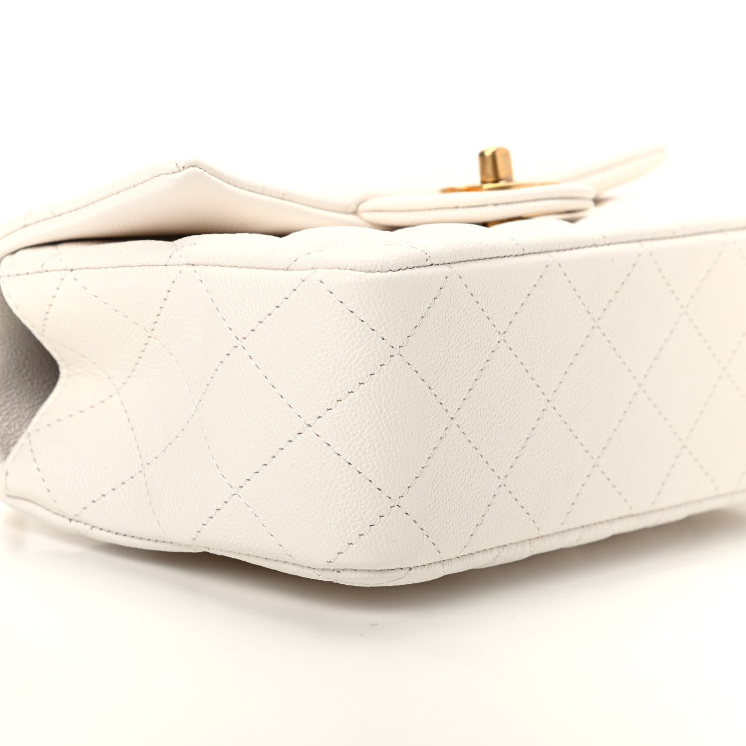 Chanel Caviar Quilted Mini Top Handle Rectangular Flap White 6 of 10