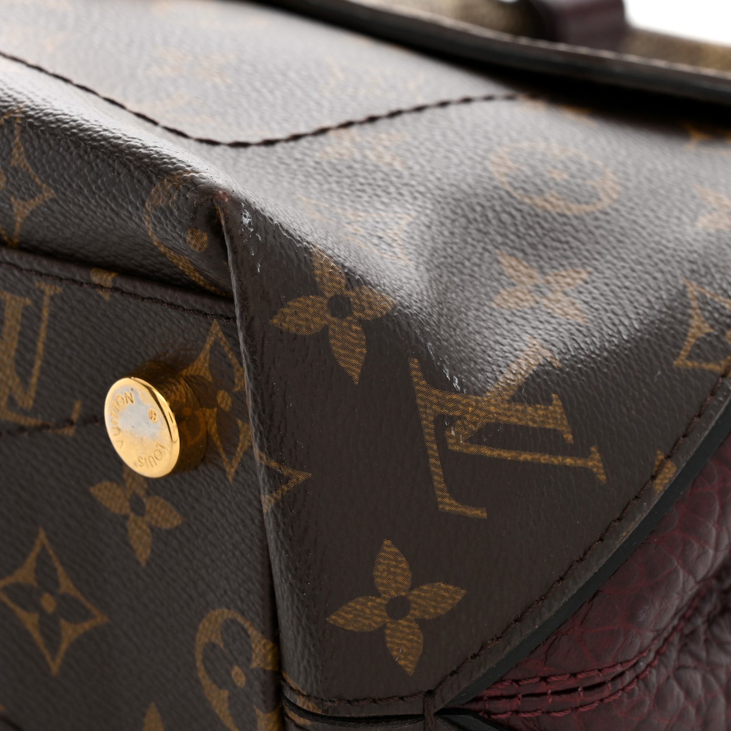 Monogram Ostrich Lizard Majestueux PM Bordeaux