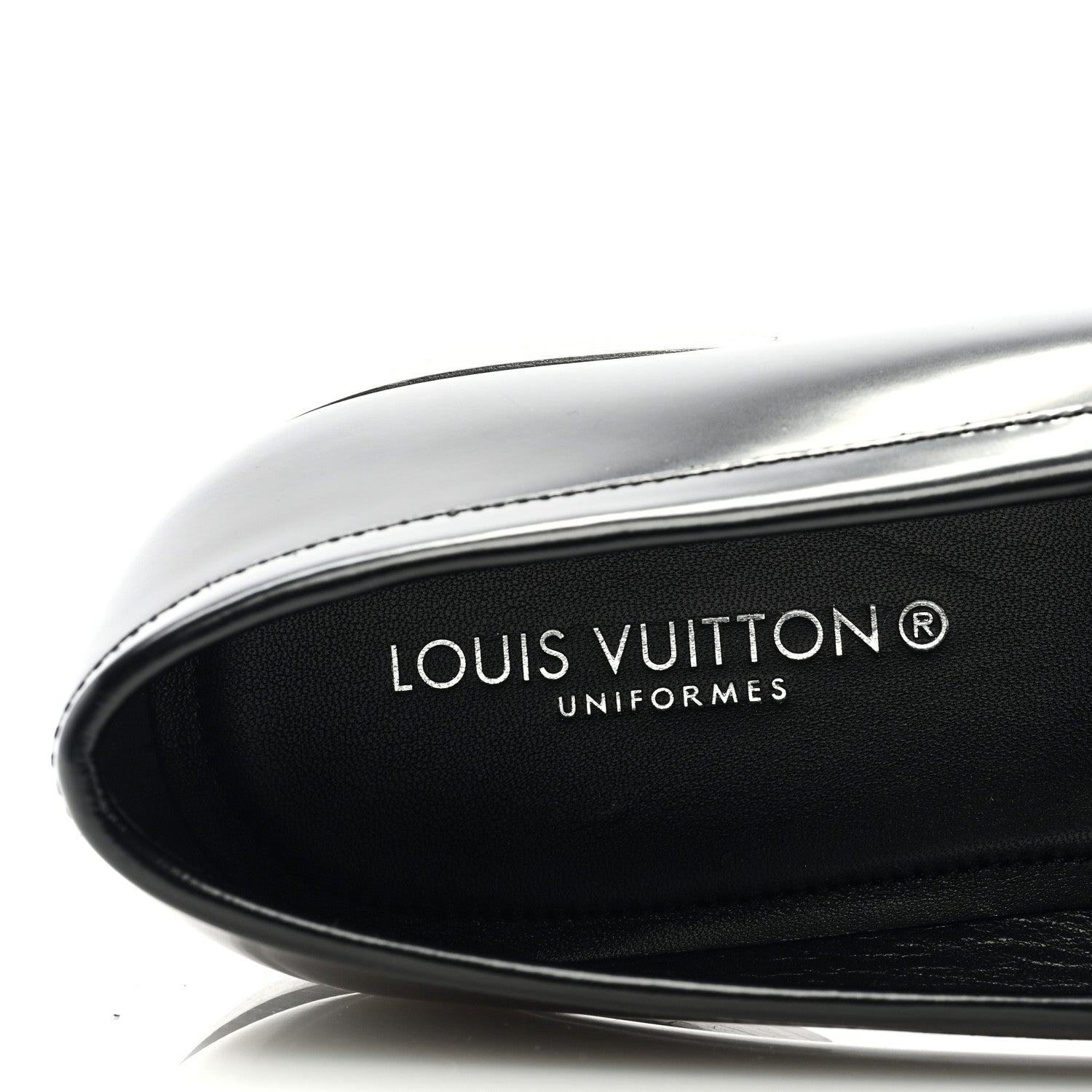 Louis Vuitton Glazed Calfskin Chess Flat Loafer 39 7 of 8