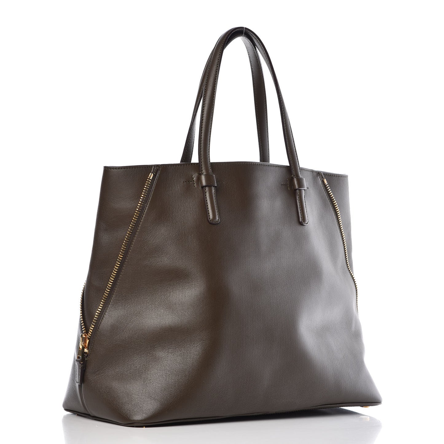 Calfskin Medium Jennifer Trap Tote Dark Green