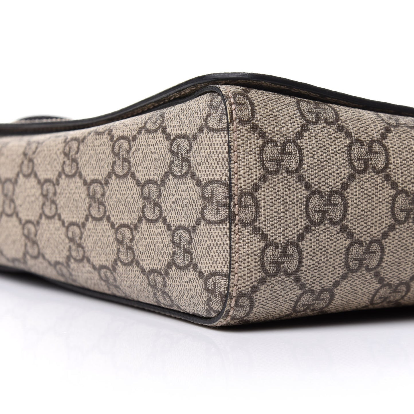 GG Supreme Monogram Web Flap Messenger Bag Black