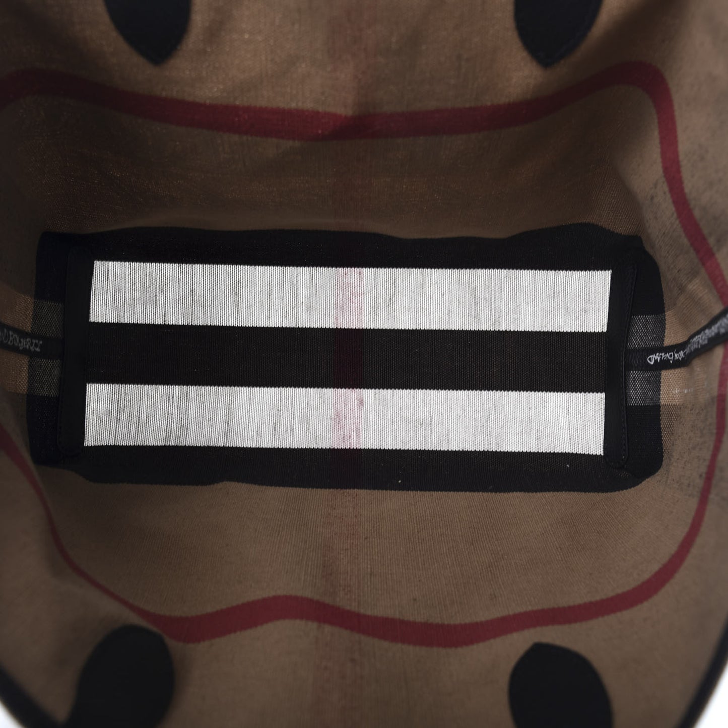 Coated Canvas Mega Check Medium Doodle Tote Black