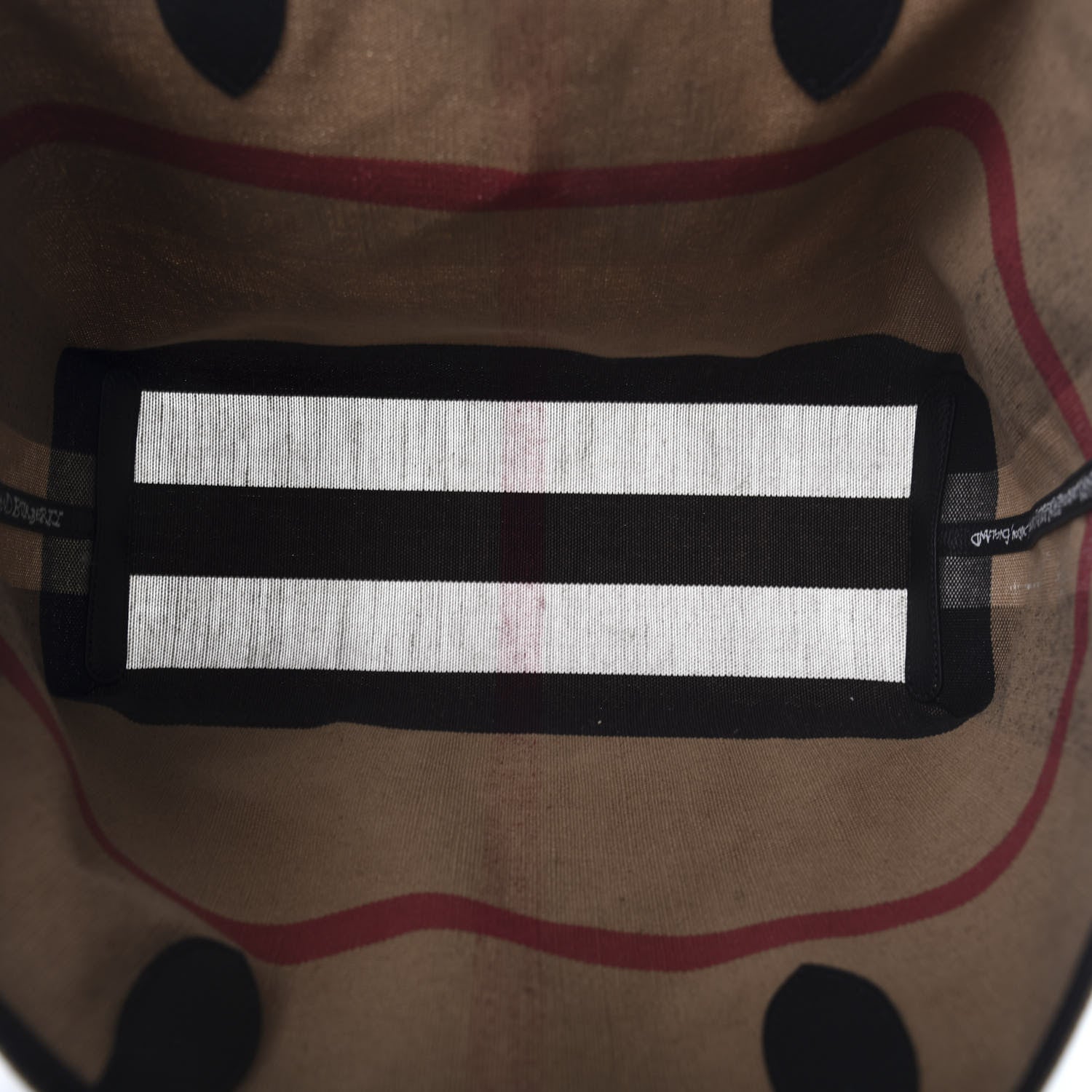 Burberry Coated Canvas Mega Check Medium Doodle Tote Black 5 of 11