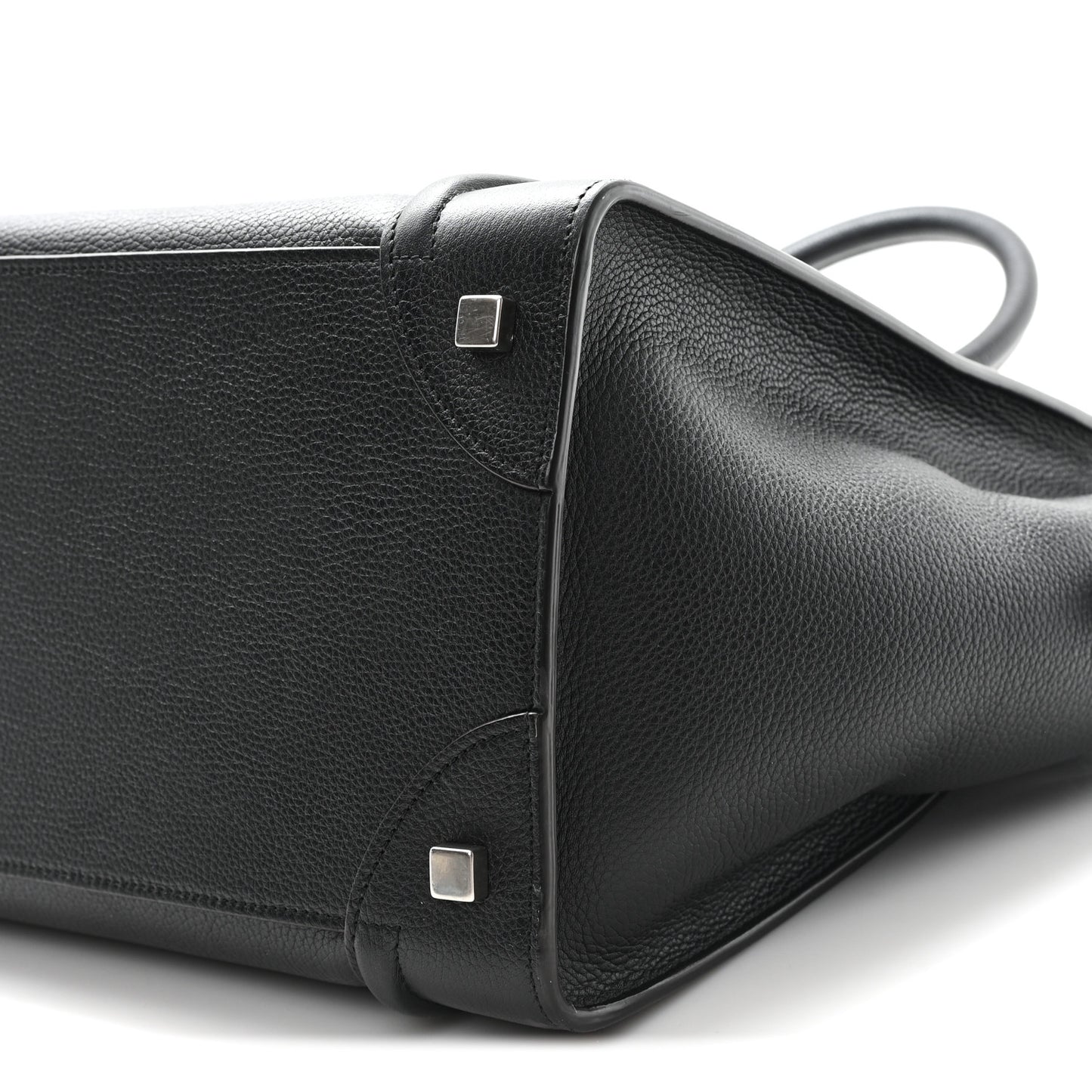 Drummed Calfskin Mini Luggage Black