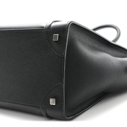 Celine Drummed Calfskin Mini Luggage Black 9 of 10