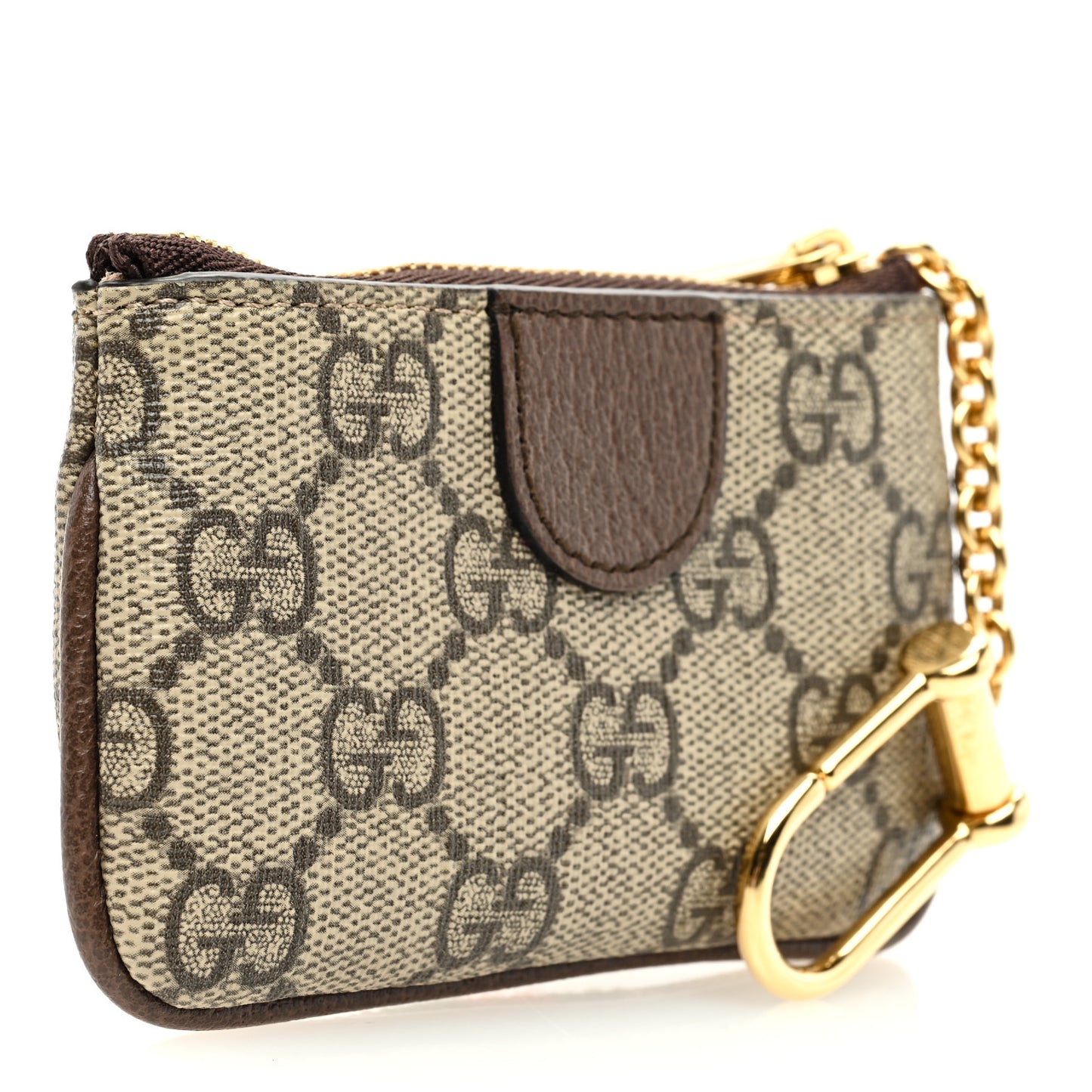 GG Supreme Monogram Web Ophidia Key Case Beige New Acero