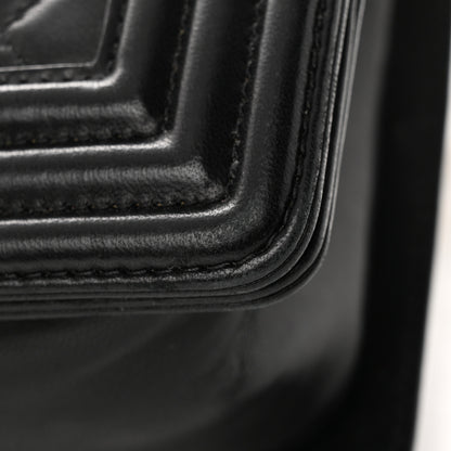 Chanel Lambskin Quilted Medium Boy Flap Black 14 of 18