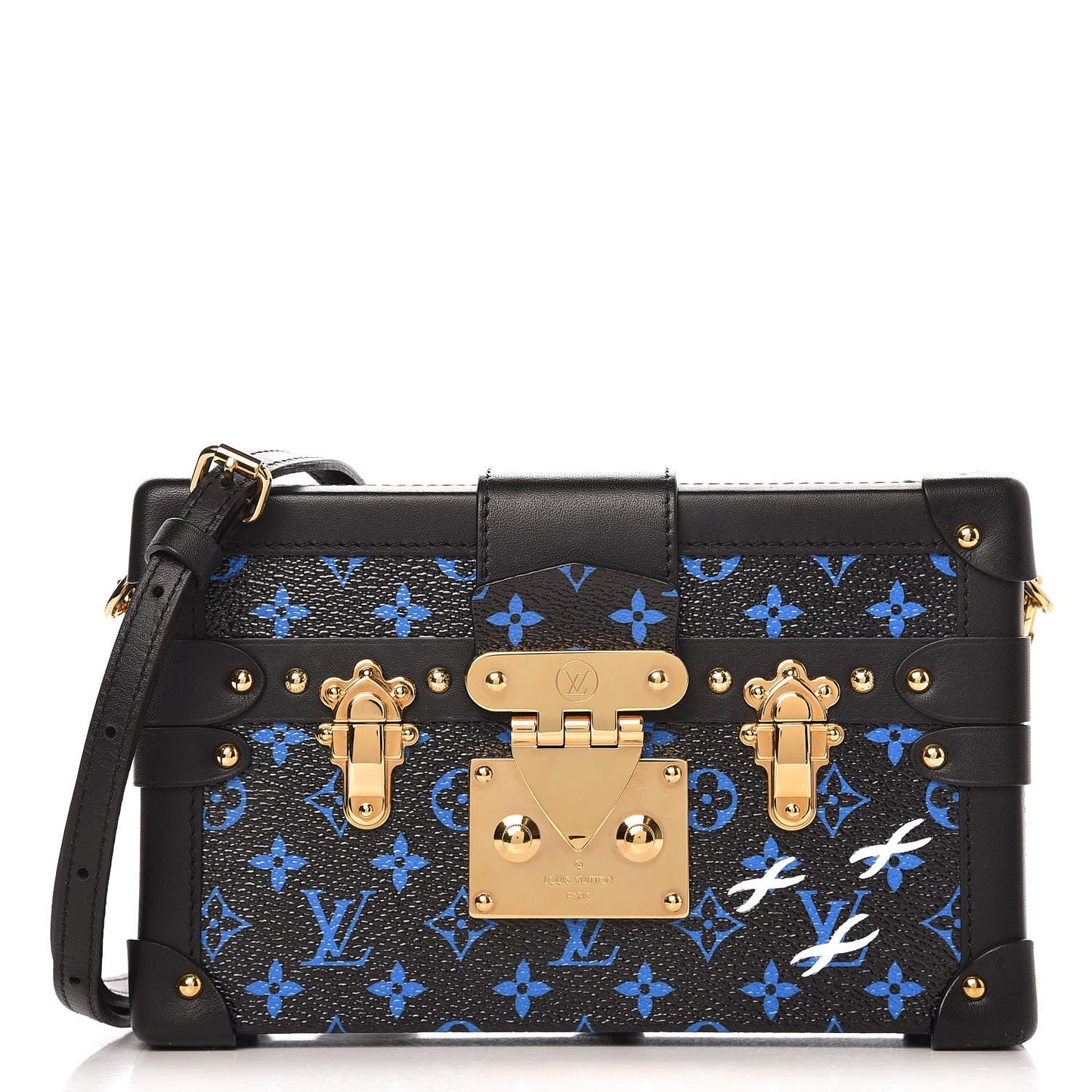 Monogram Petite Malle Blue Black
