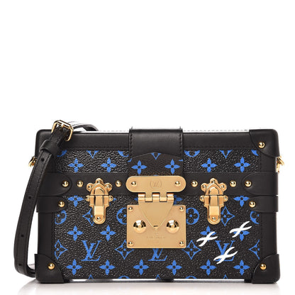 Louis Vuitton Monogram Petite Malle Blue Black 1 of 6