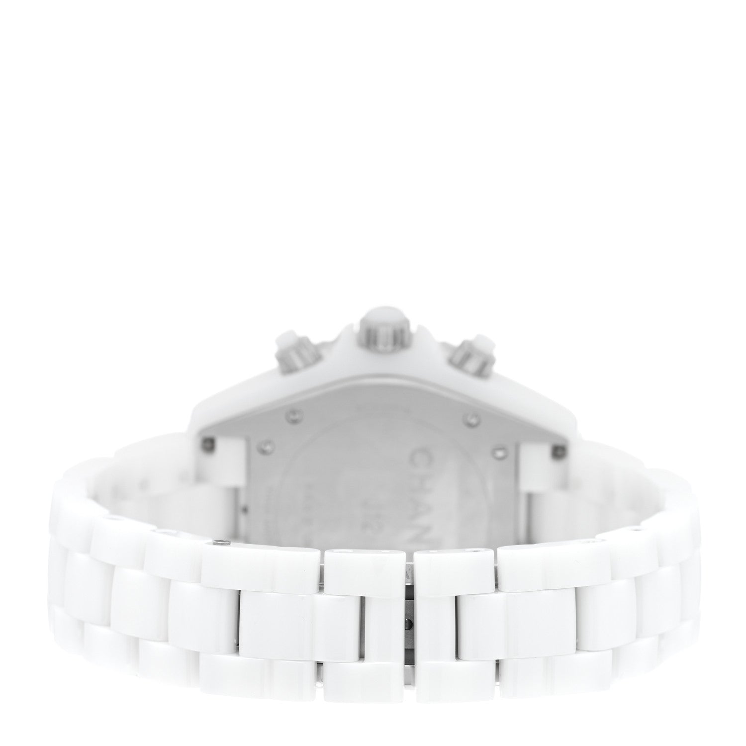 Chanel Stainless Steel Ceramic Diamond 41mm J12 Chronograph Automatic Watch White 3 of 4