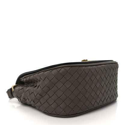 Bottega Veneta Nappa Intrecciato BV Luna Shoulder Bag New Steel 4 of 9