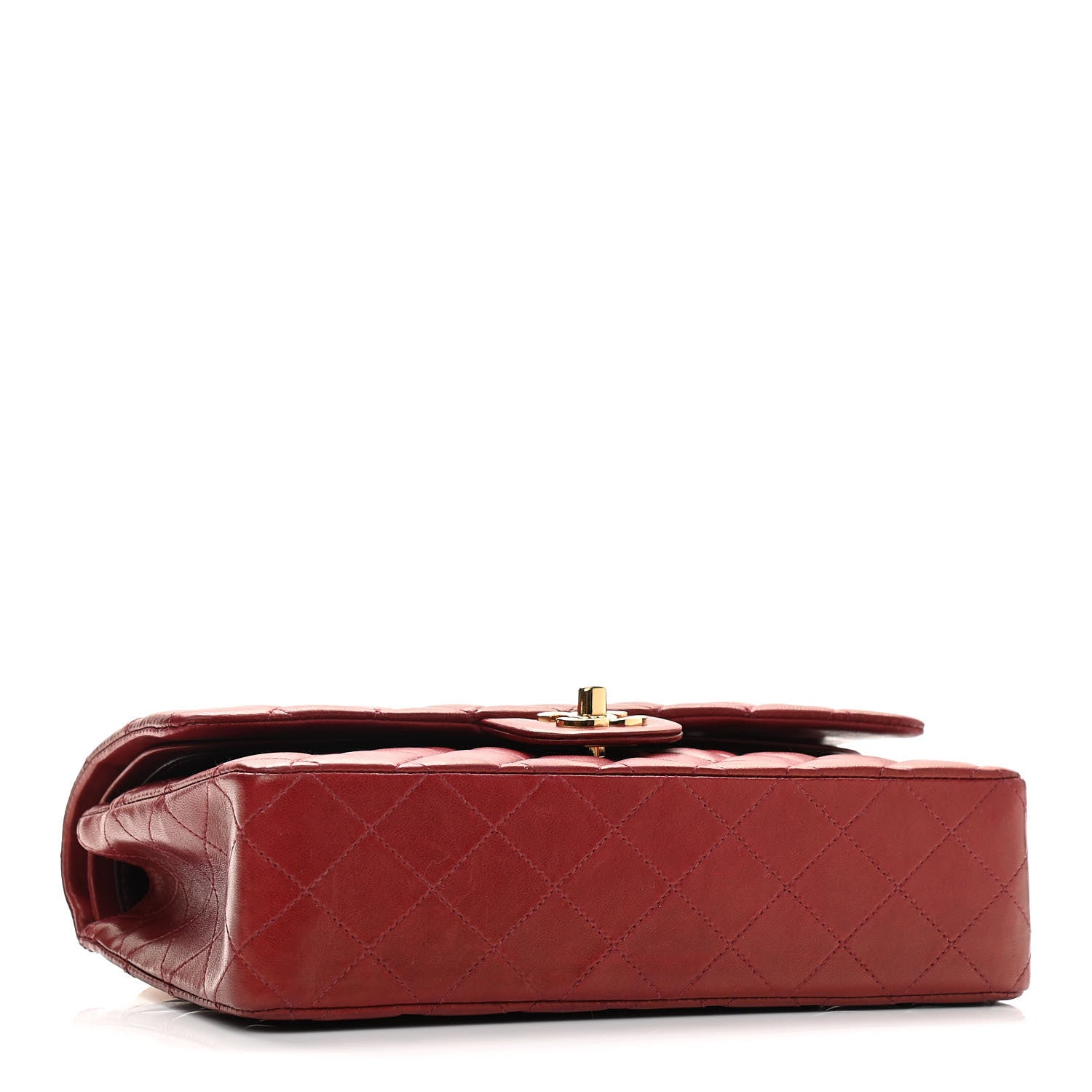 Chanel Lambskin Quilted Medium Double Flap Dark Bordeaux 4 of 10