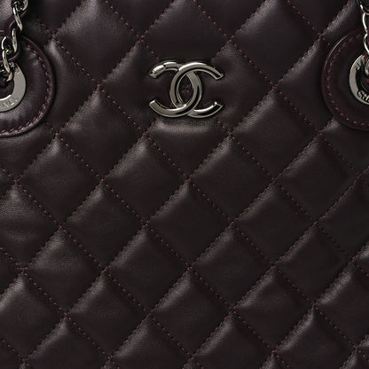Chanel Lambskin Quilted Small Coco Loop Tote Burgundy 7 of 9