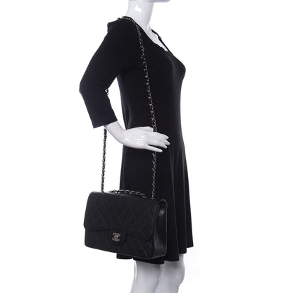 Chanel Caviar Quilted Jumbo Single Flap Black 2 of 11