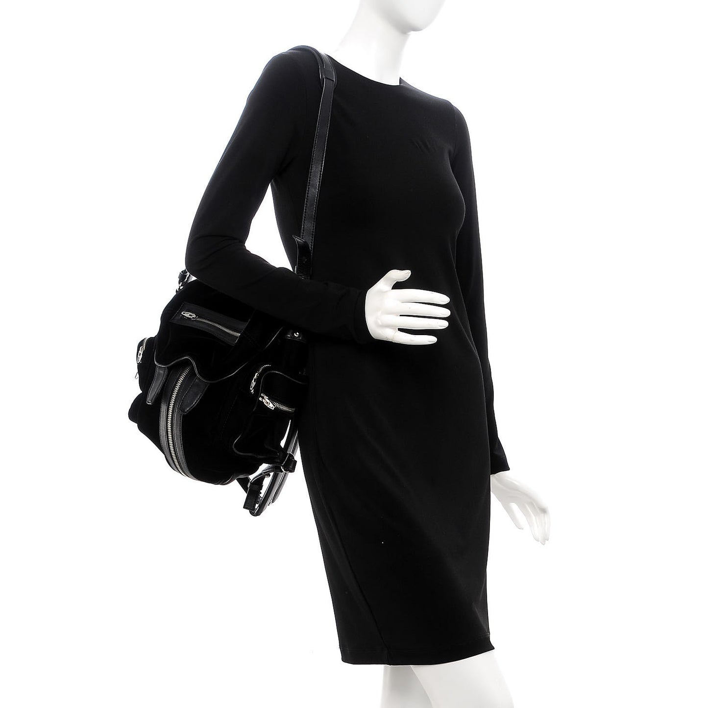Lambskin Velvet Mini Marti Backpack Black Nickel Hardware