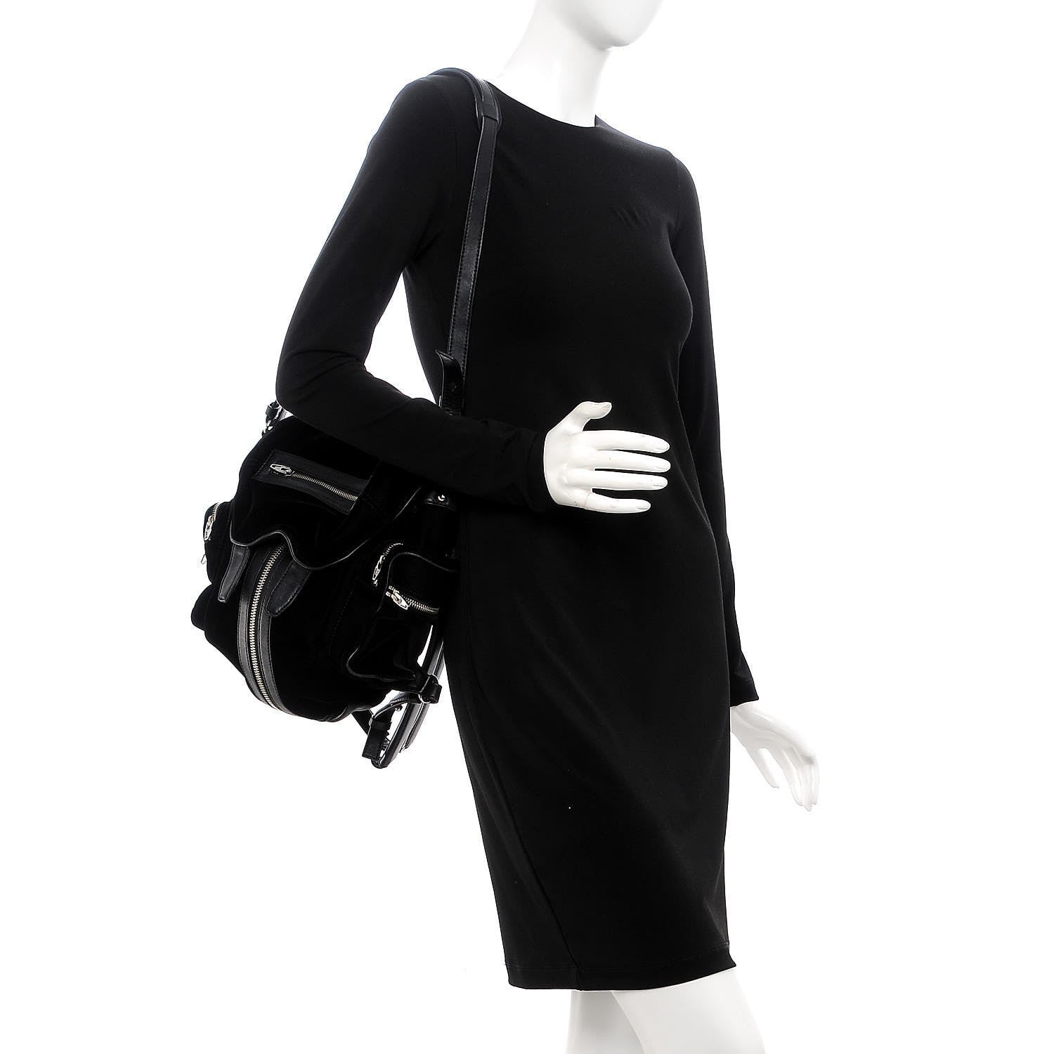 Alexander Wang Lambskin Velvet Mini Marti Backpack Black Nickel Hardware 4 of 10