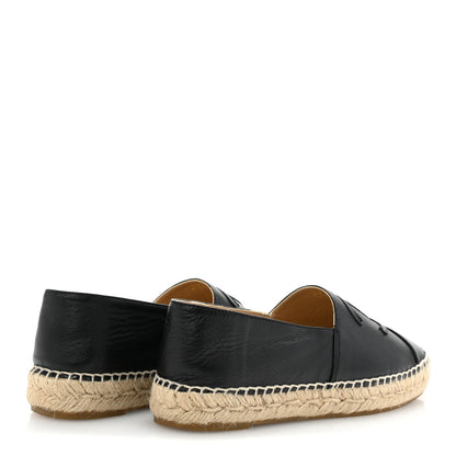 Chanel Lambskin CC Espadrilles 36 Black 5 of 11