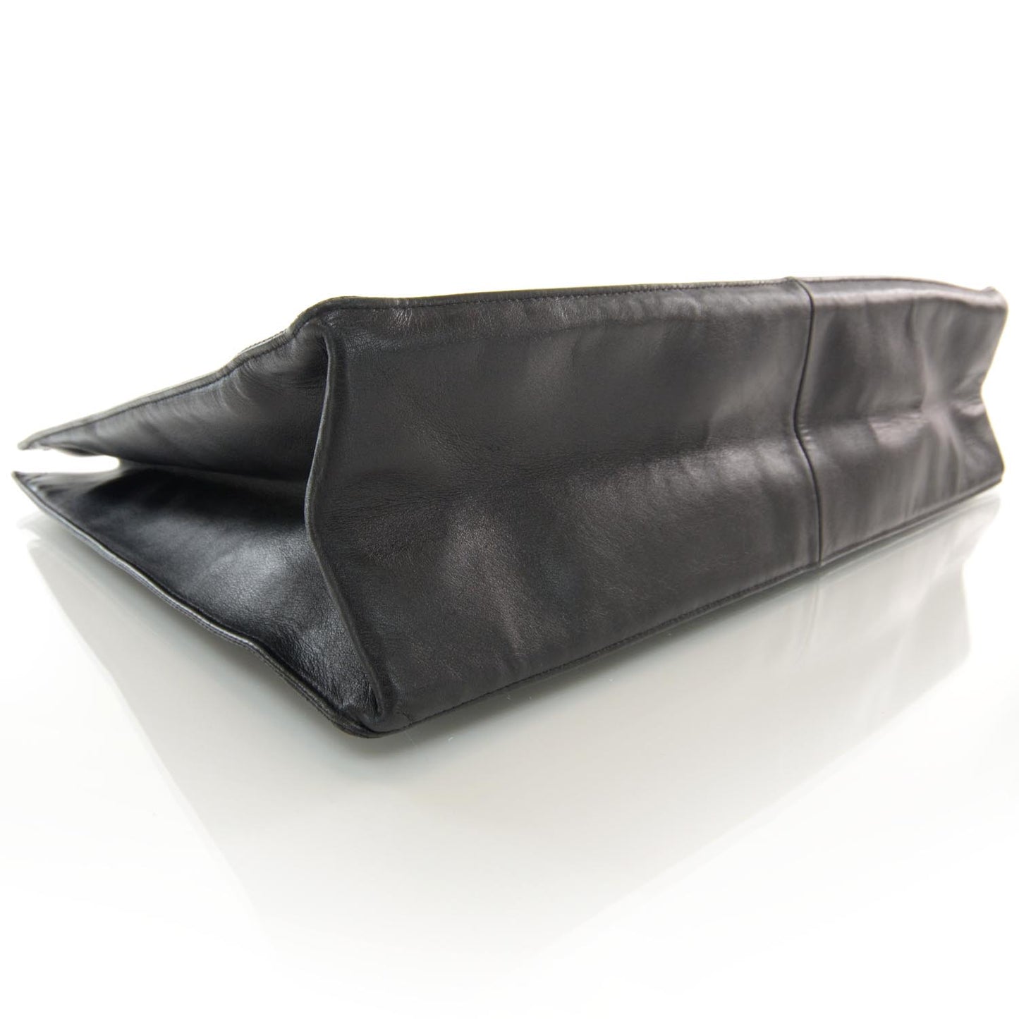 Lambskin Jumbo Shoulder Bag Black