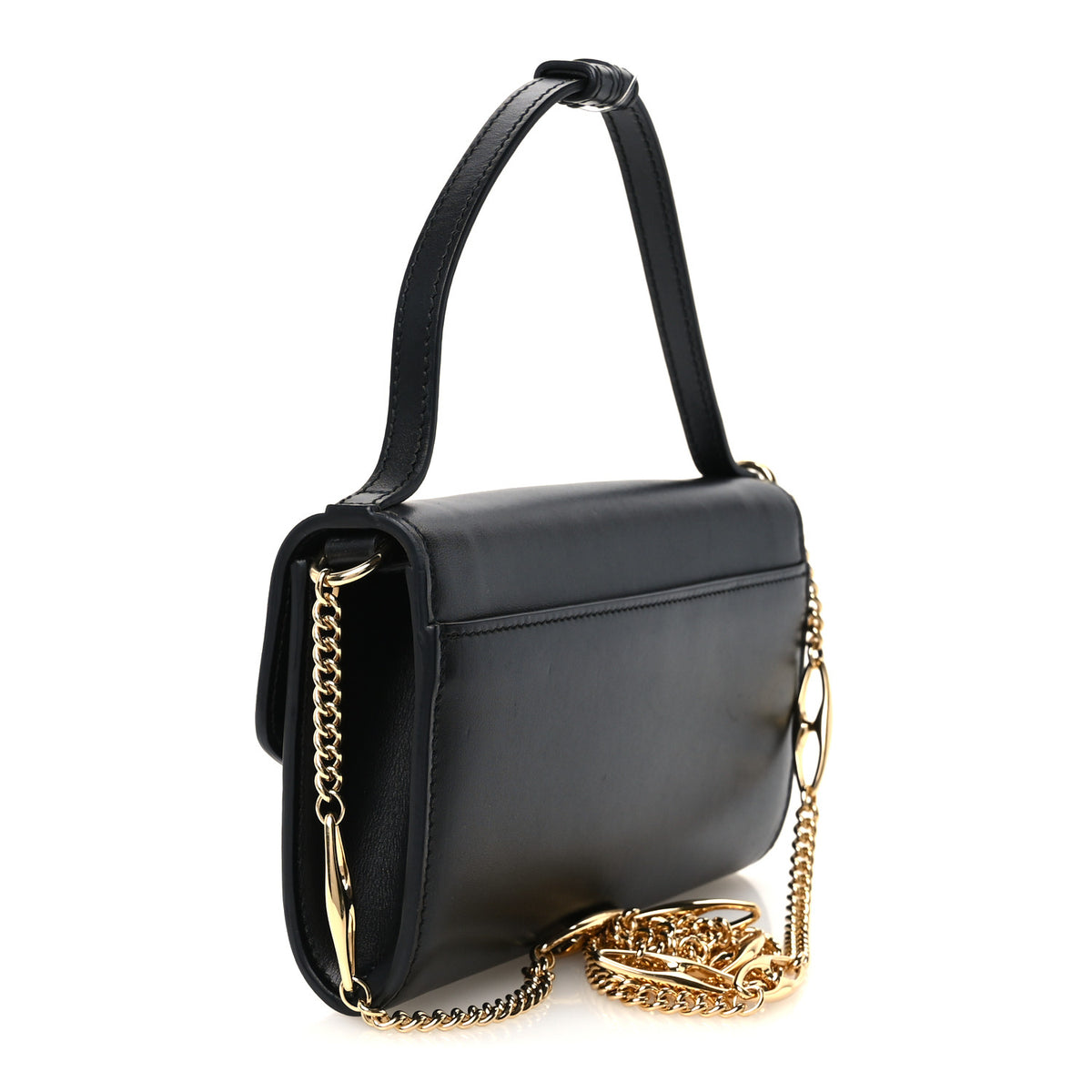 Smooth Calfskin Mini Zumi Shoulder Bag Black