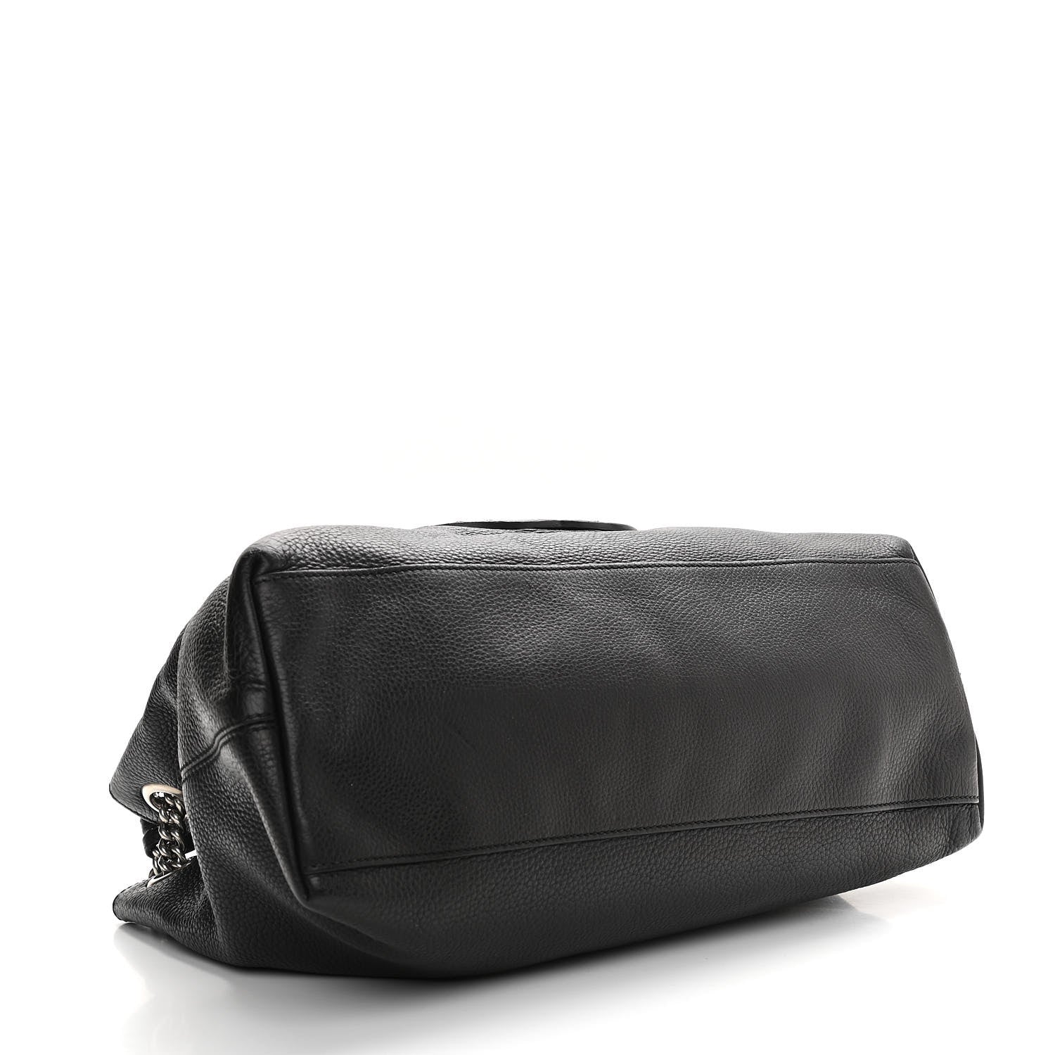 Gucci Pebbled Calfskin Studded Medium Soho Chain Shoulder Bag Black 4 of 12