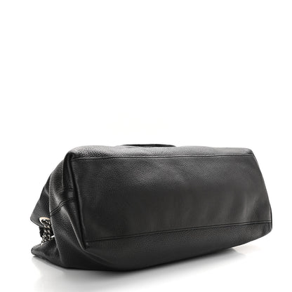 Gucci Pebbled Calfskin Studded Medium Soho Chain Shoulder Bag Black 4 of 12