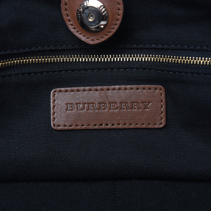 Burberry Soft Calfskin House Check Big Crush Tote Brown Ochre 6 of 10
