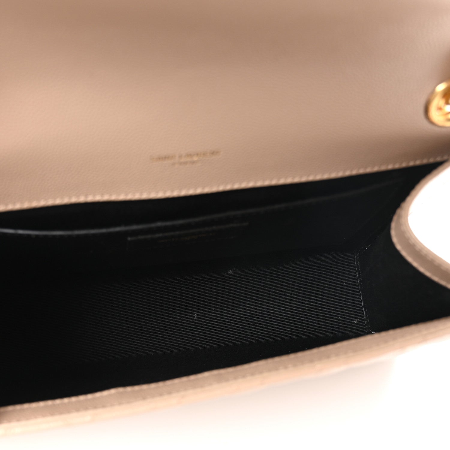 Saint Laurent Grain De Poudre Textured Mixed Matelasse Medium Triquilt Monogram Satchel Dark Beige 5 of 11