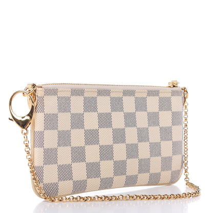 Louis Vuitton Damier Azur Trunk Pochette Milla MM 3 of 10