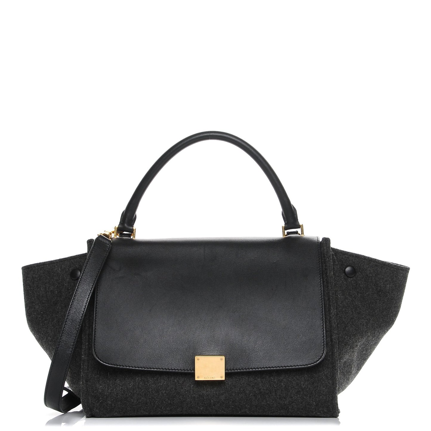 Smooth Calfskin Felt Medium Trapeze Grey