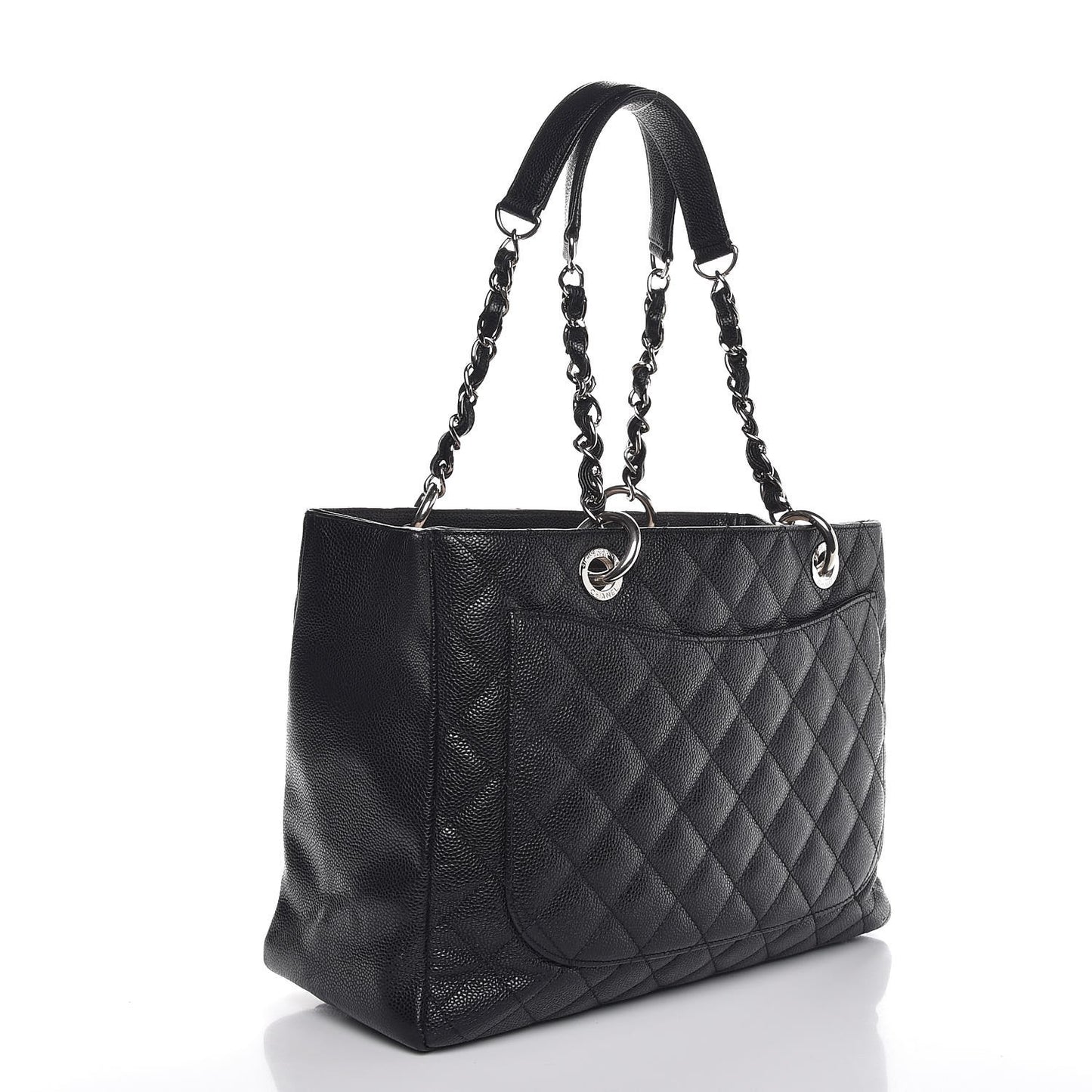 Caviar Quilted Grand Shopping Tote GST Black